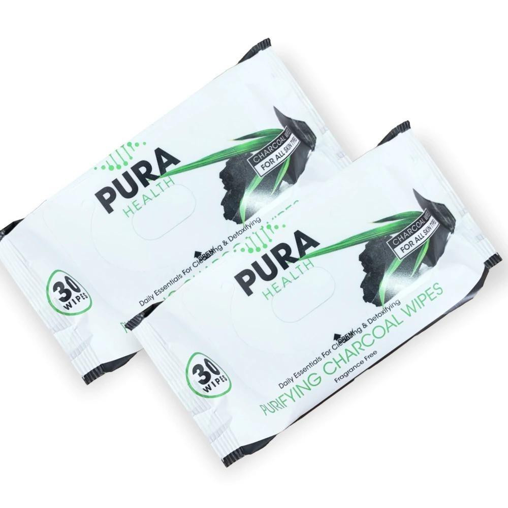 Purifying Charcoal Facial Wipes - 2 Packs