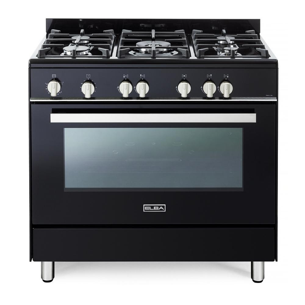 Classic Lite 90cm 5 Burner Gas Cooker With Gas Oven - Black