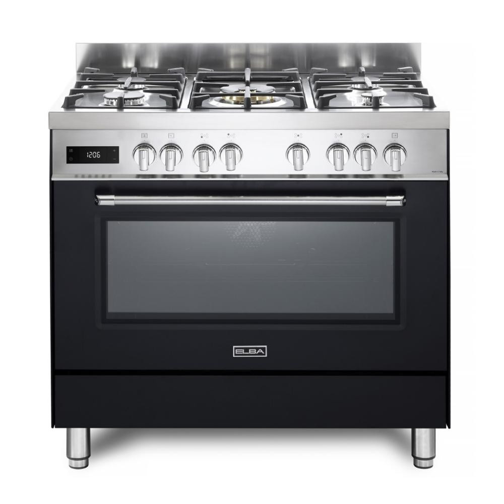 Excellence 90cm 5 burner Gas Cooker With Electric Oven - Black