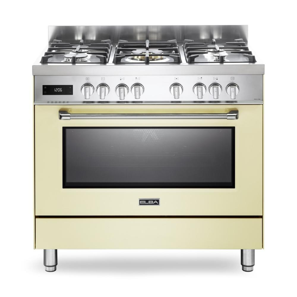 Excellence 90cm 5 Burner Gas Cooker With Electric Oven - Cream