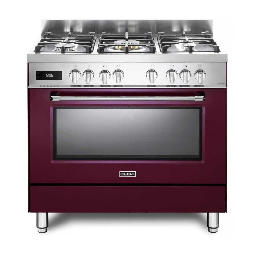 Excellence 90cm 5 Burner Gas Cooker With Electric Oven - Red