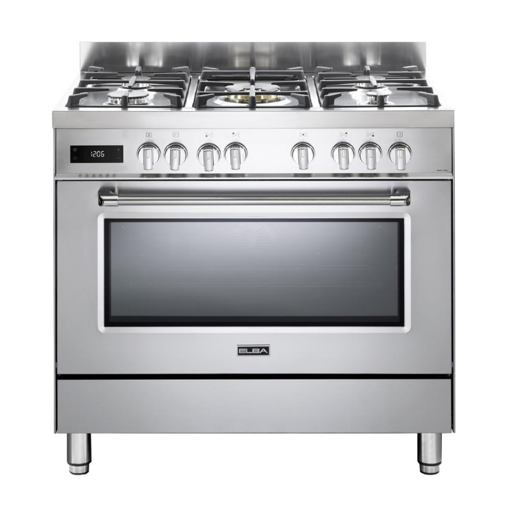 Excellence 90cm 5 Burner Gas Cooker With Electric Oven - Stainless Steel