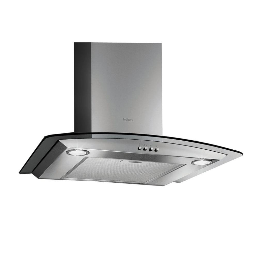 60cm Curved Glass Cooker Hood - Stainless Steel