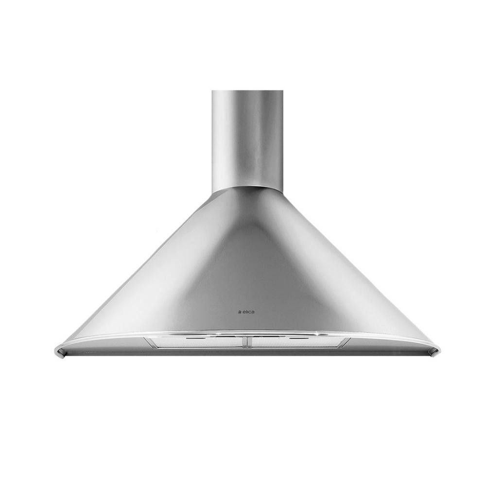 90cm one Shaped Cooker Hood with Curved Chimney - Stainless Steel