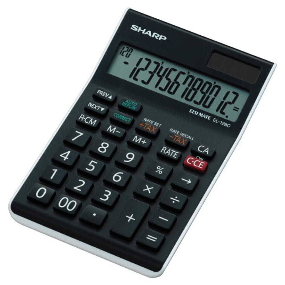 EL-128C-WH Calculator - Check and Correct - 12 digit