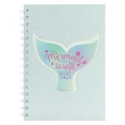Mermaid Tail Cut-out Notebook. Gold