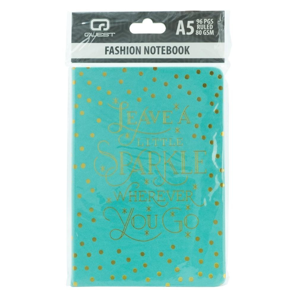 Leave a Sparkle Notebook. Aqua