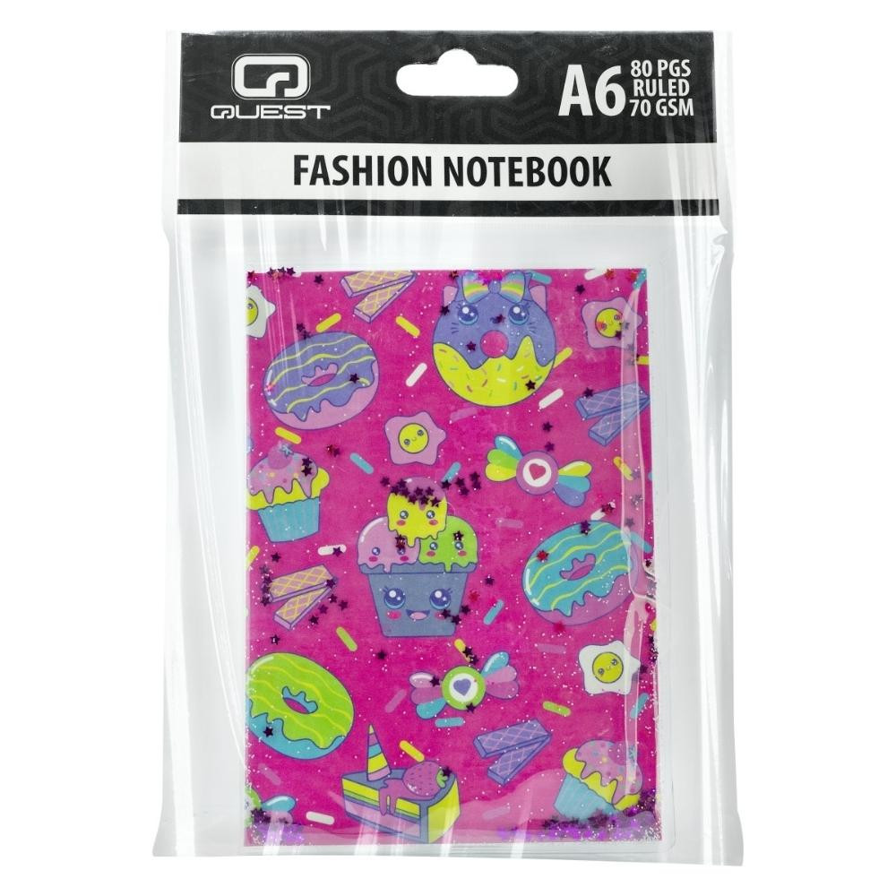 A6 Glitter Notebook Sugar Pink