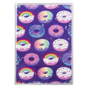 A6 Glitter Notebook Donut Purple