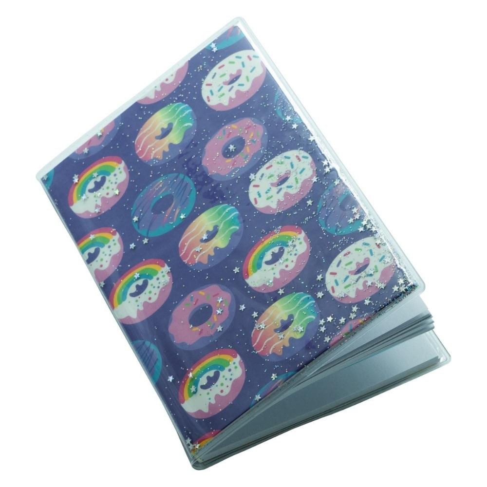 A6 Glitter Notebook Donut Purple