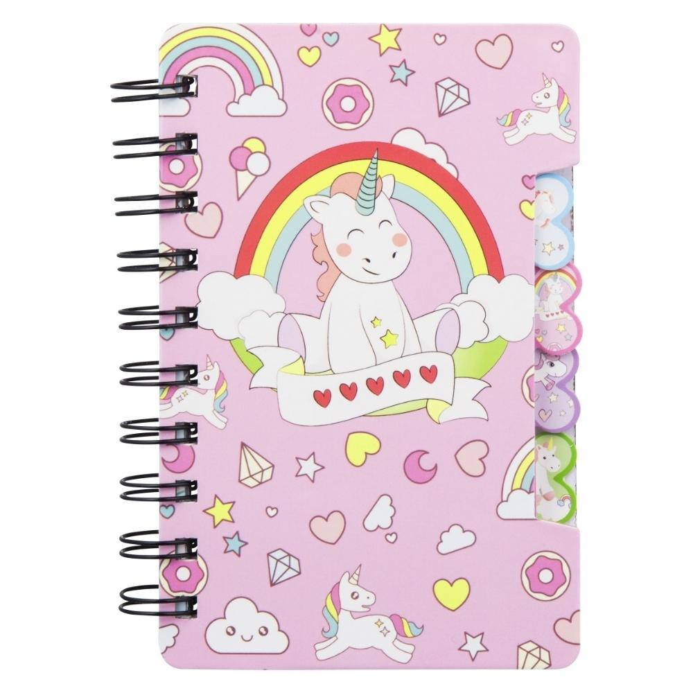 Unicorn Spiral Notebook Pink