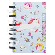 Unicorn Spiral Notebook Aqua