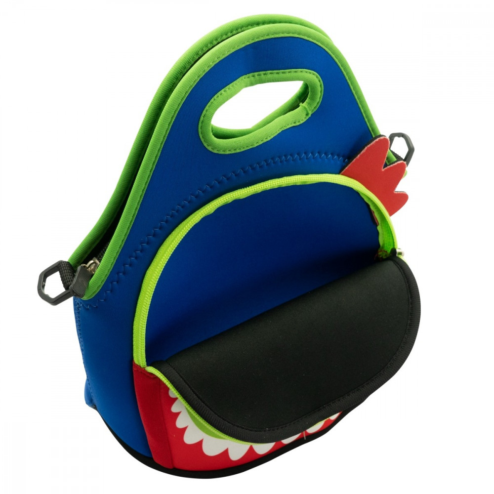 Neoprene Lunch Bag Dino Blue/Green