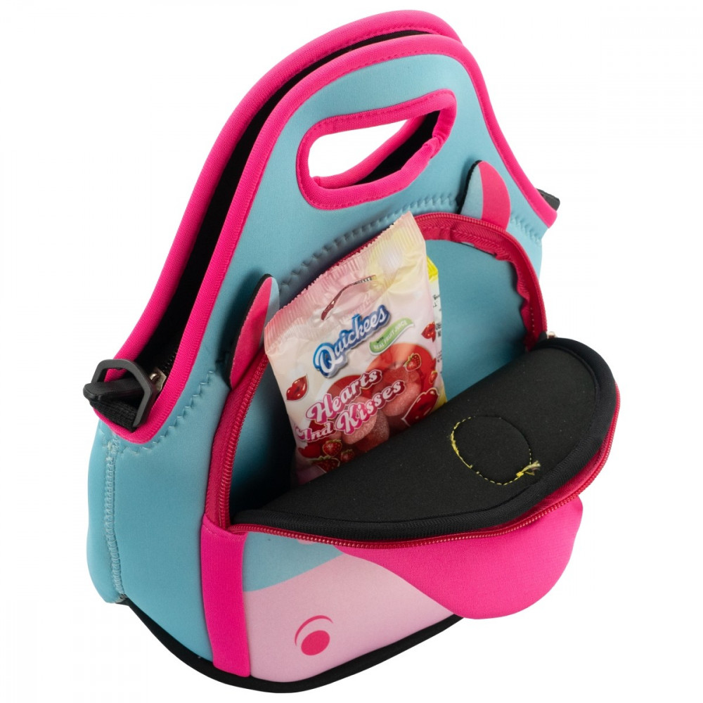 Neoprene Lunch Bag Unicorn Blue/Pink