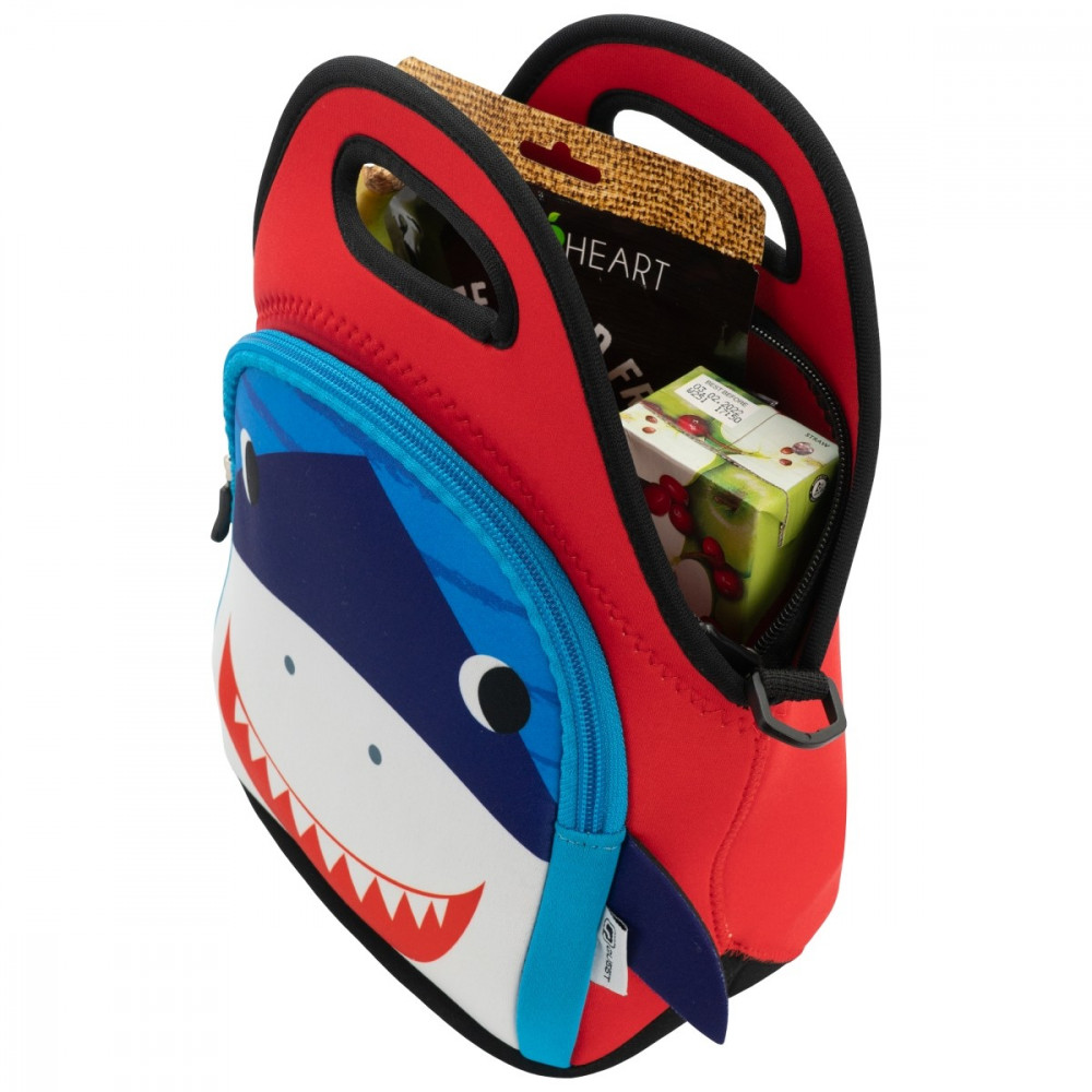 Neoprene Lunch Bag Shark Blue/Red