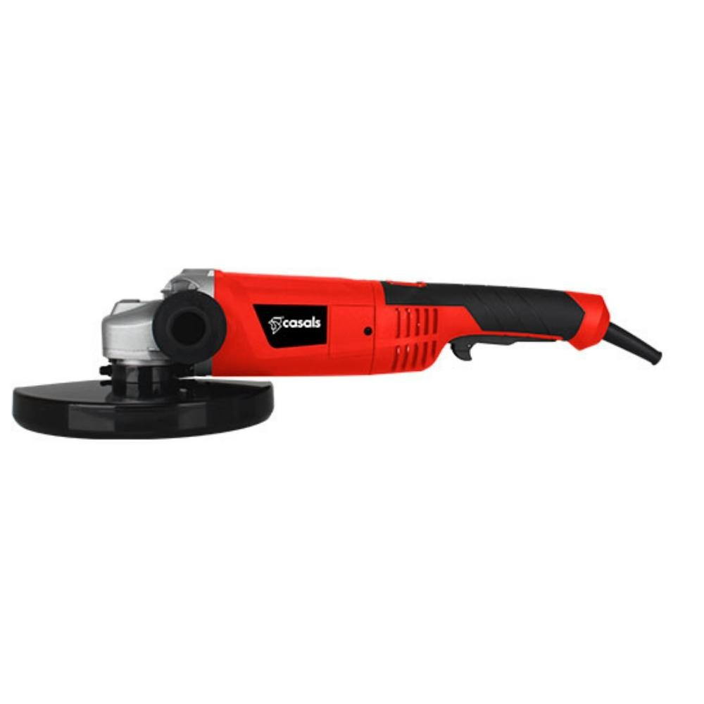 230mm 2000W Angle Grinder With Auxiliary Handle Plastic Red