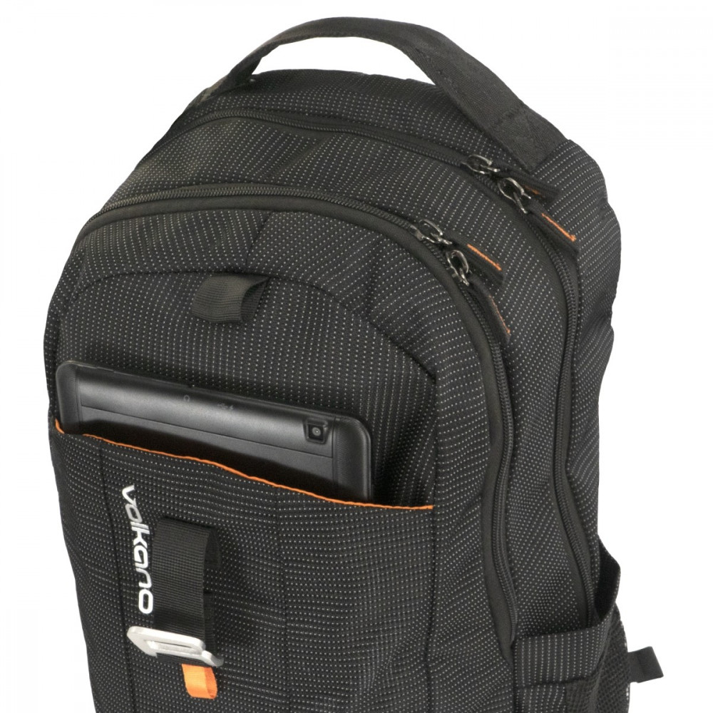Latitude Laptop Backpack - Black/Orange