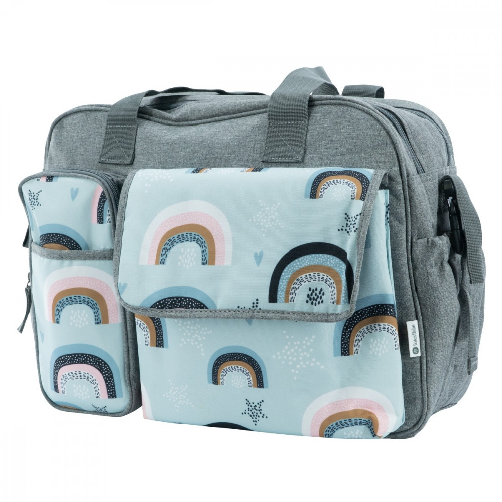 Rainbow Diaper Bag - Grey