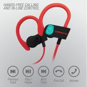 Race Series Bluetooth Sport Earhook Earphones - black/red