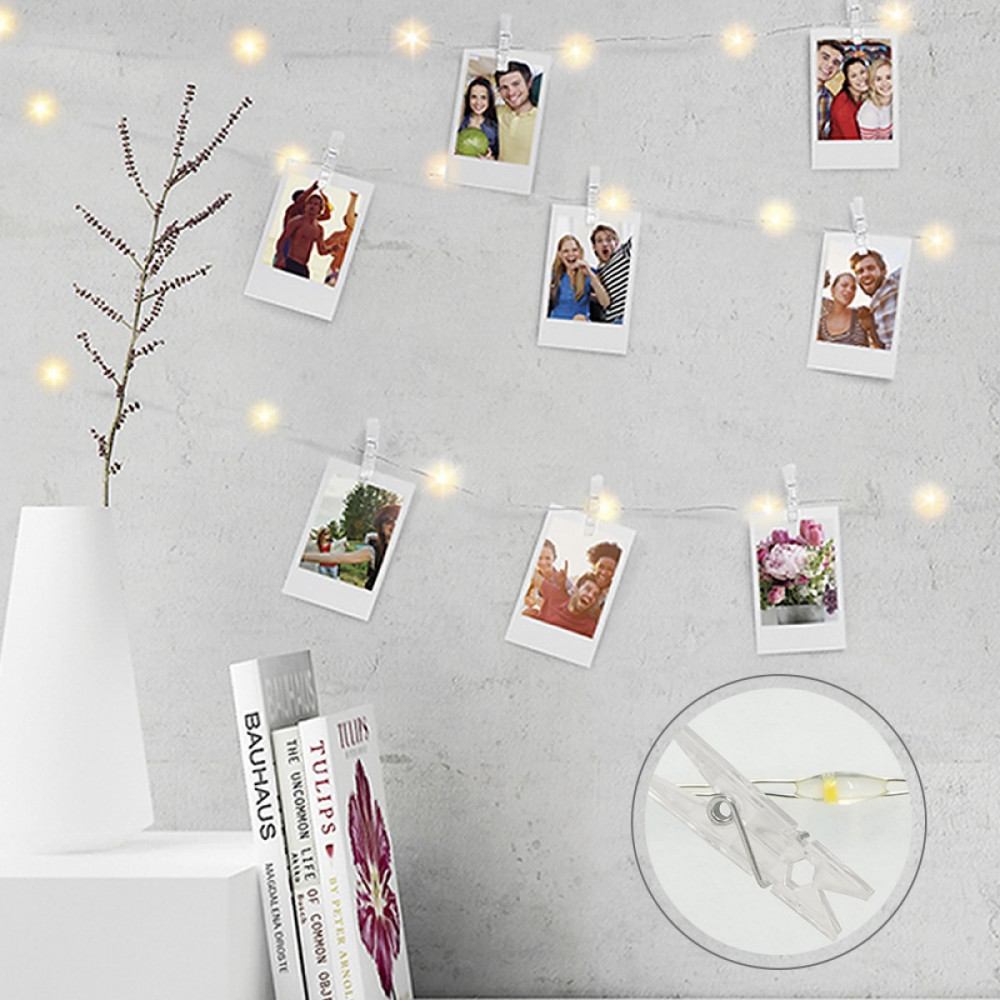 Twinkle Series CLEAR Photo Clips with LED Lights