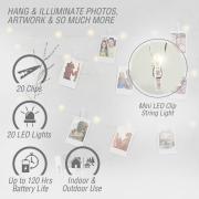 Twinkle Series CLEAR Photo Clips with LED Lights