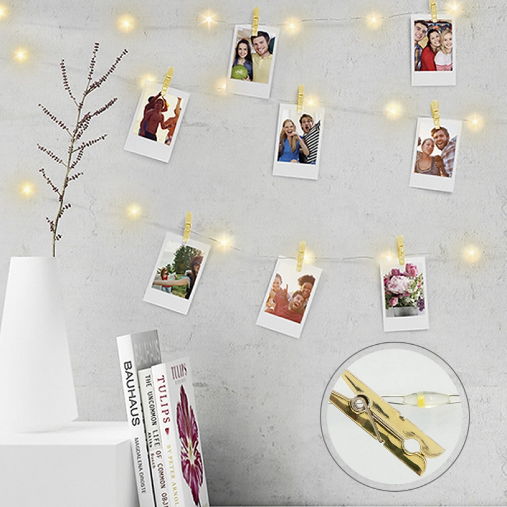 Twinkle Series GOLD Photo Clips with LED Lights