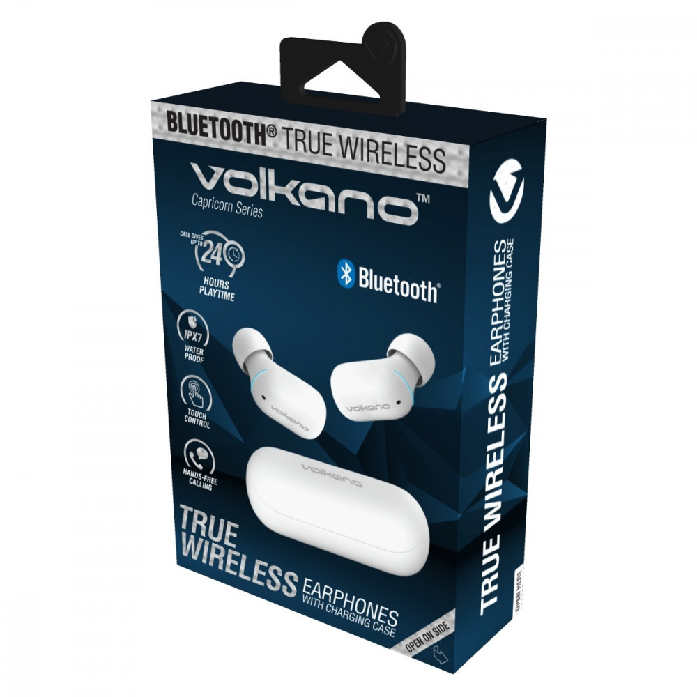 Capricorn Series True Wireless Earphones + Charging Case - White