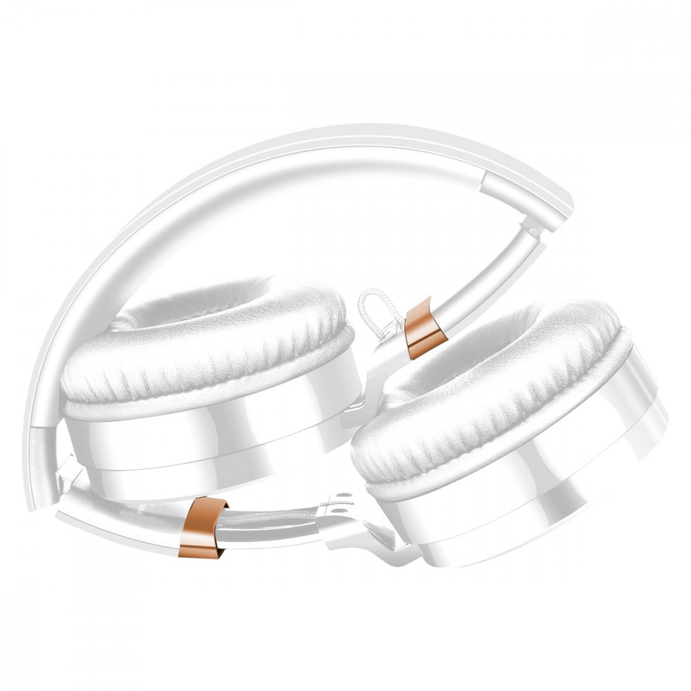 Lunar series Bluetooth headphones - White/Rose Gold