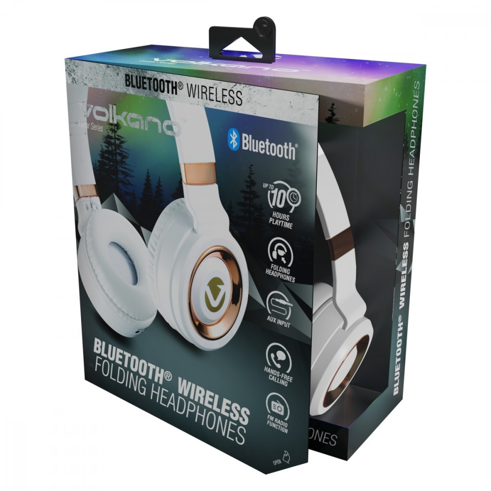 Lunar series Bluetooth headphones - White/Rose Gold