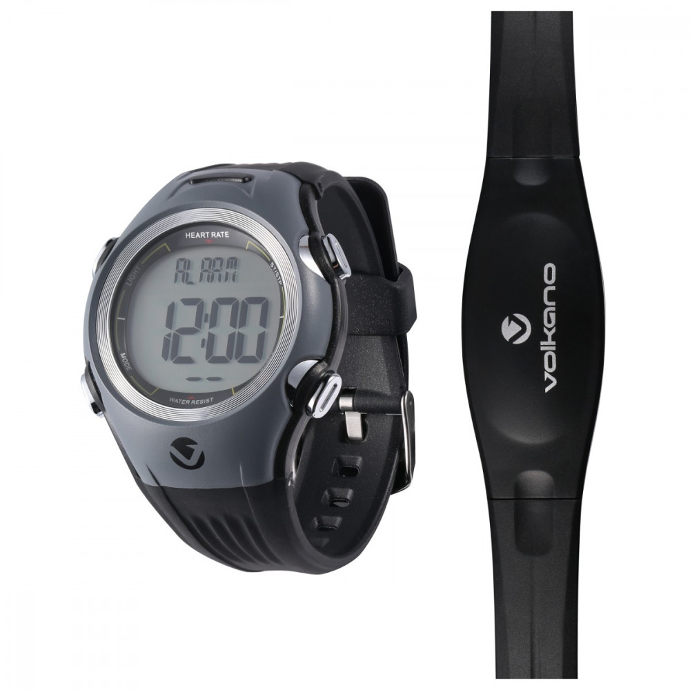 Active chest strap heart rate monitor with wristwatch
