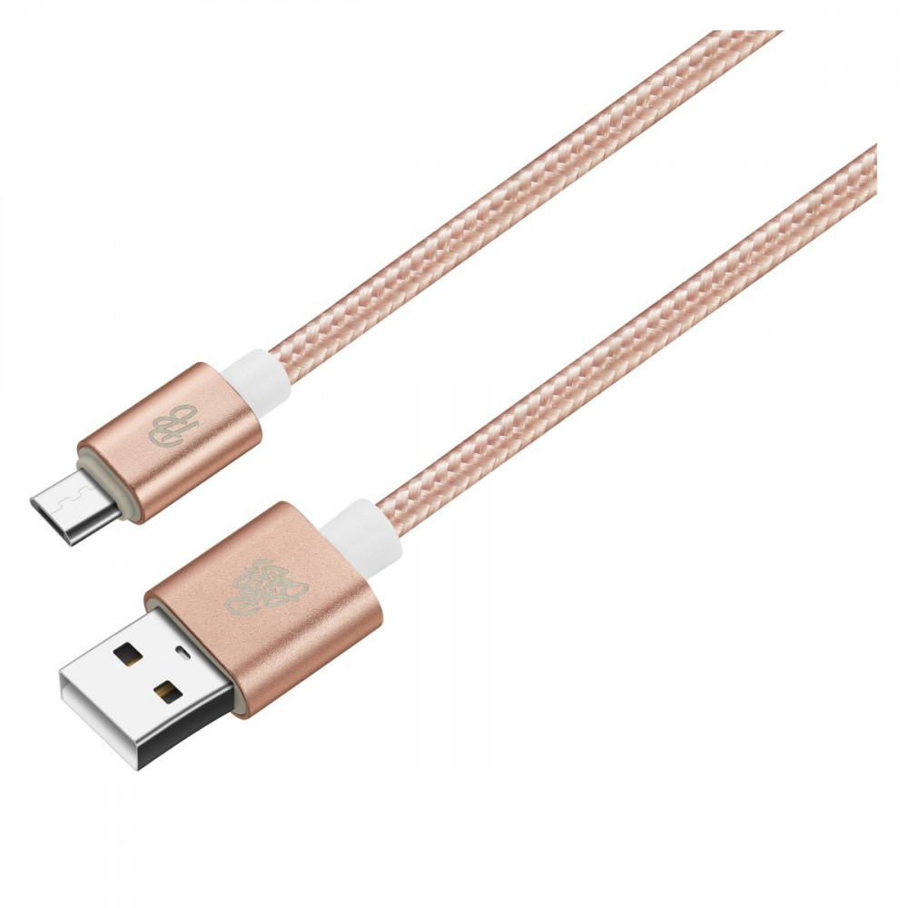 Braided series Micro USB cable pastel - pink 1.5m