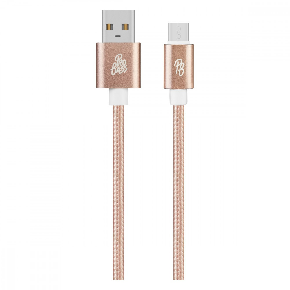 Braided series Micro USB cable pastel - pink 1.5m