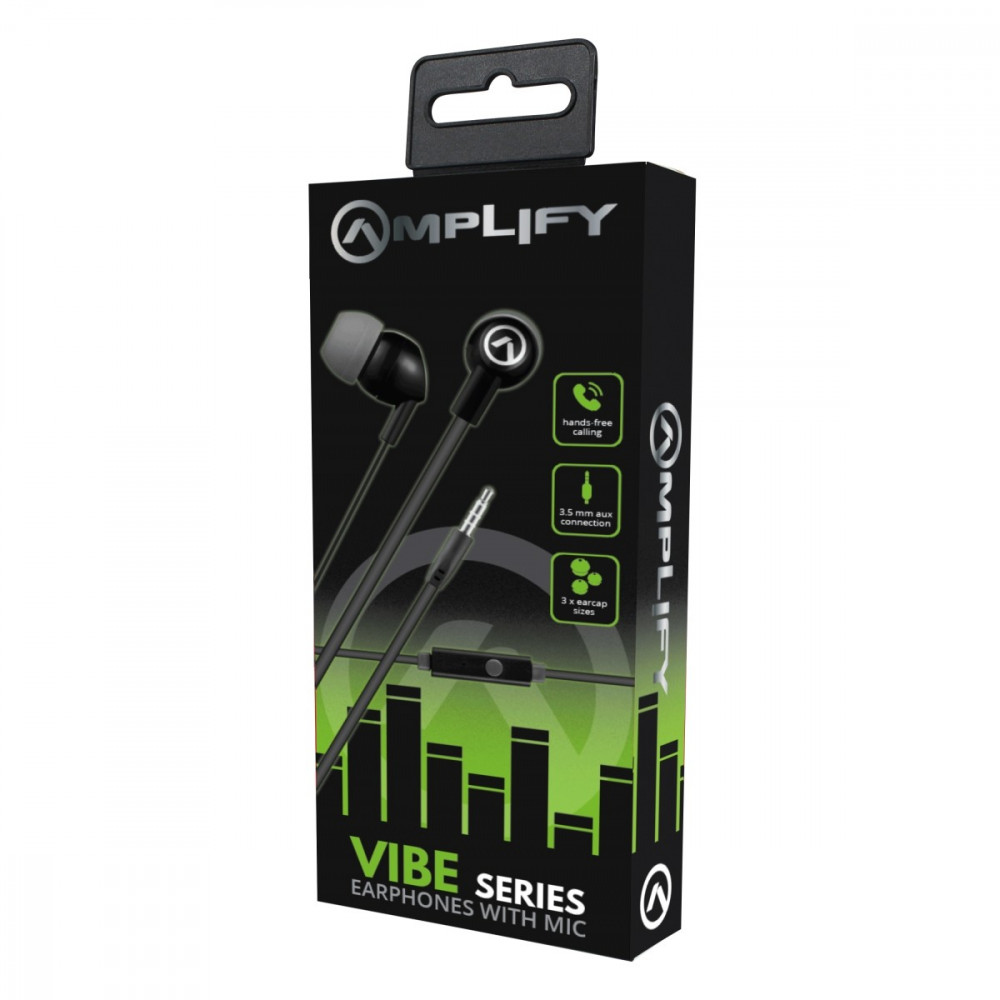 Pro Vibe series earphones with Mic Black and Grey