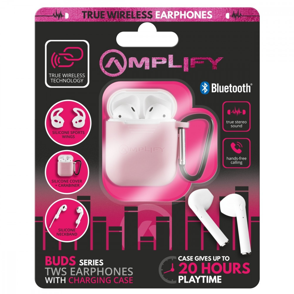 Buds Series True Wireless Earphones With Silicone Accessories - Pink