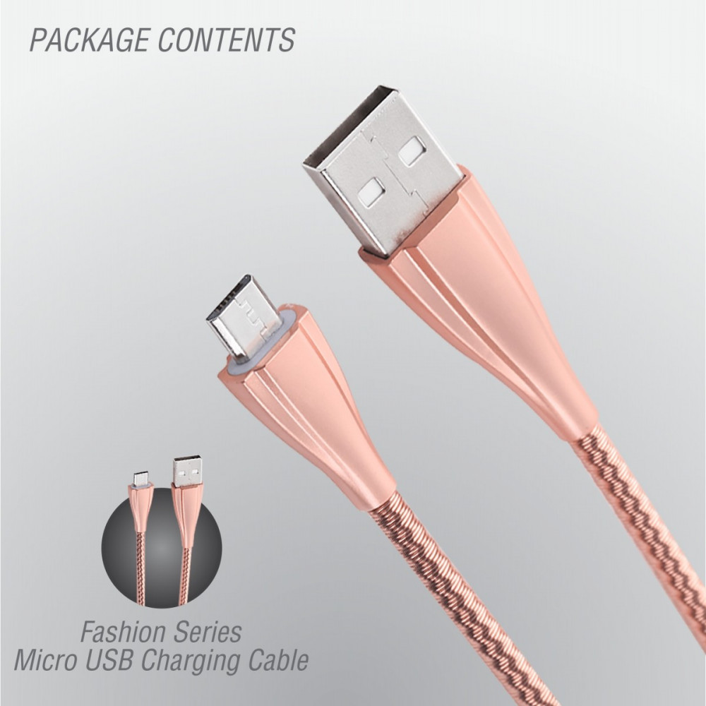 Fashion series cable Micro USB 1.8m - Rose Gold