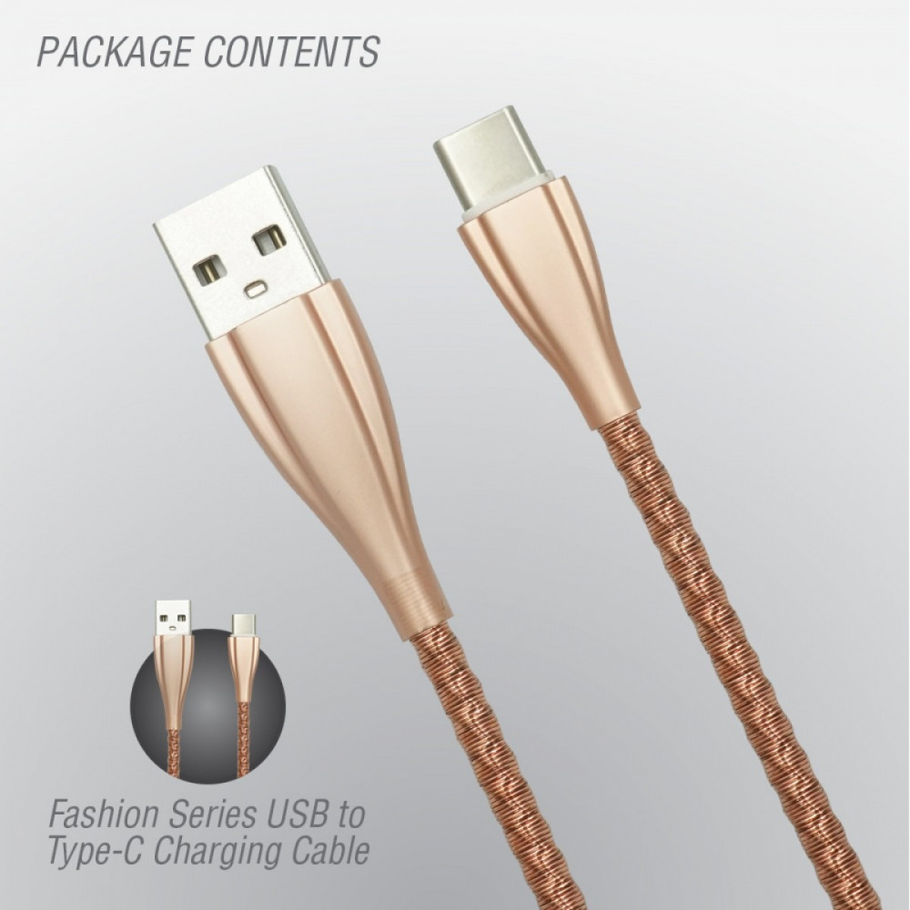 Fashion Series Cable Type-C 1.8m - Rose Gold