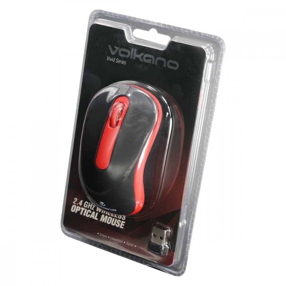 Vector Vivid Series Wireless Mouse - Red