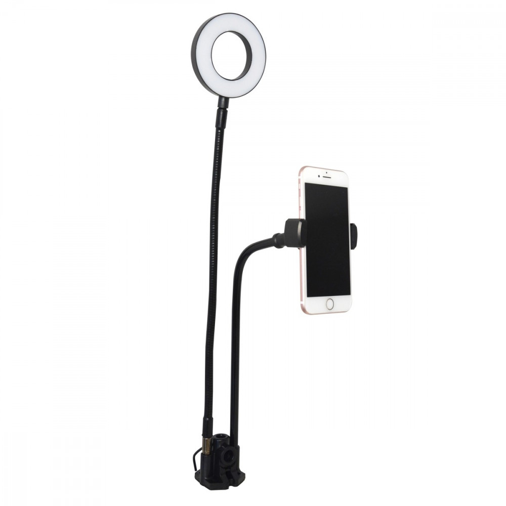 Insta Series Ring Light, Phone Holder, Desk Clamp