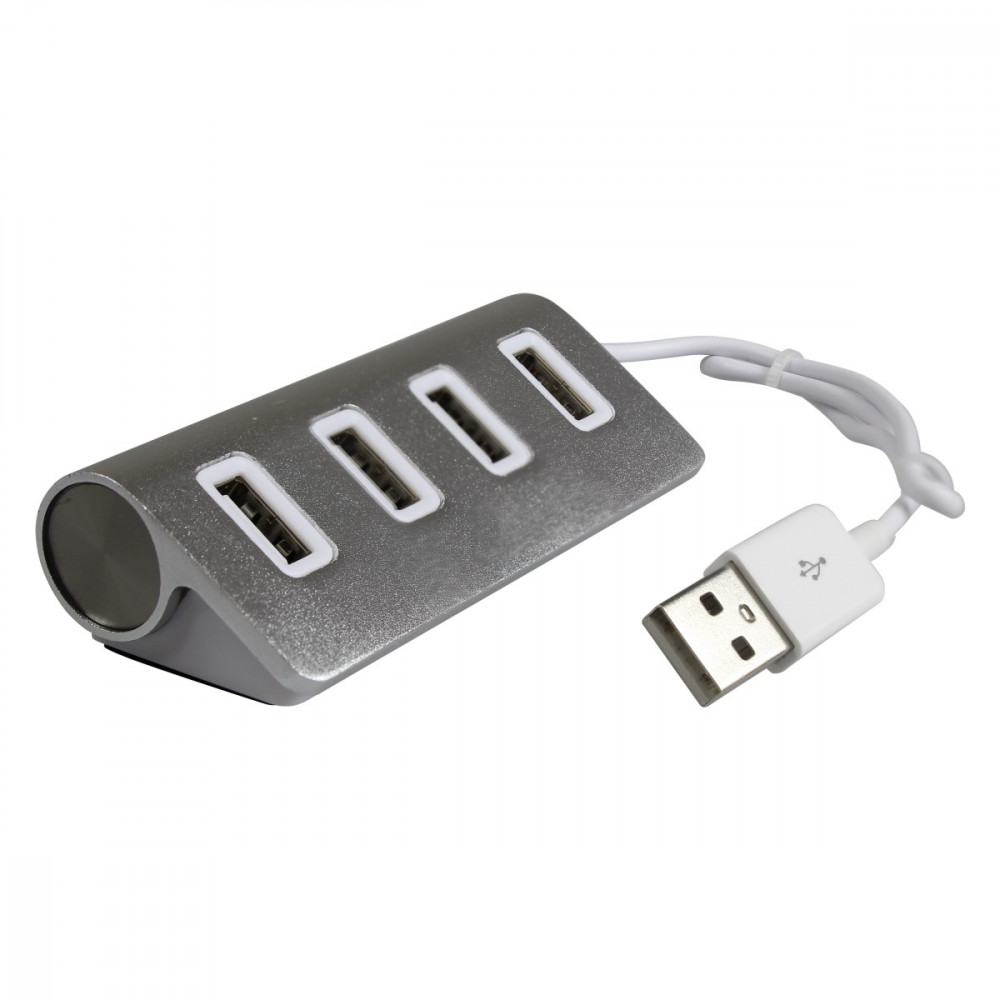 Pivot series 4 port USB Hub - silver