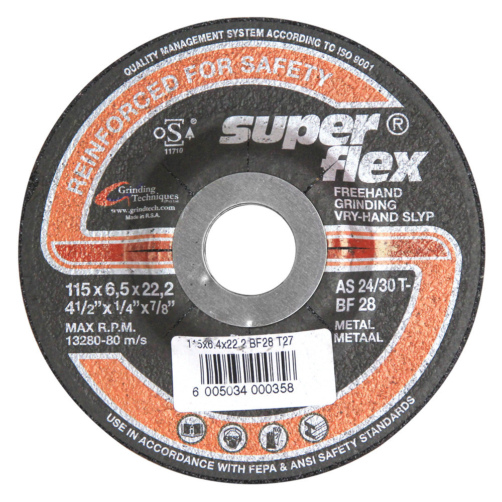 Steel Grinding Discs 10's - 115mm - Superflex