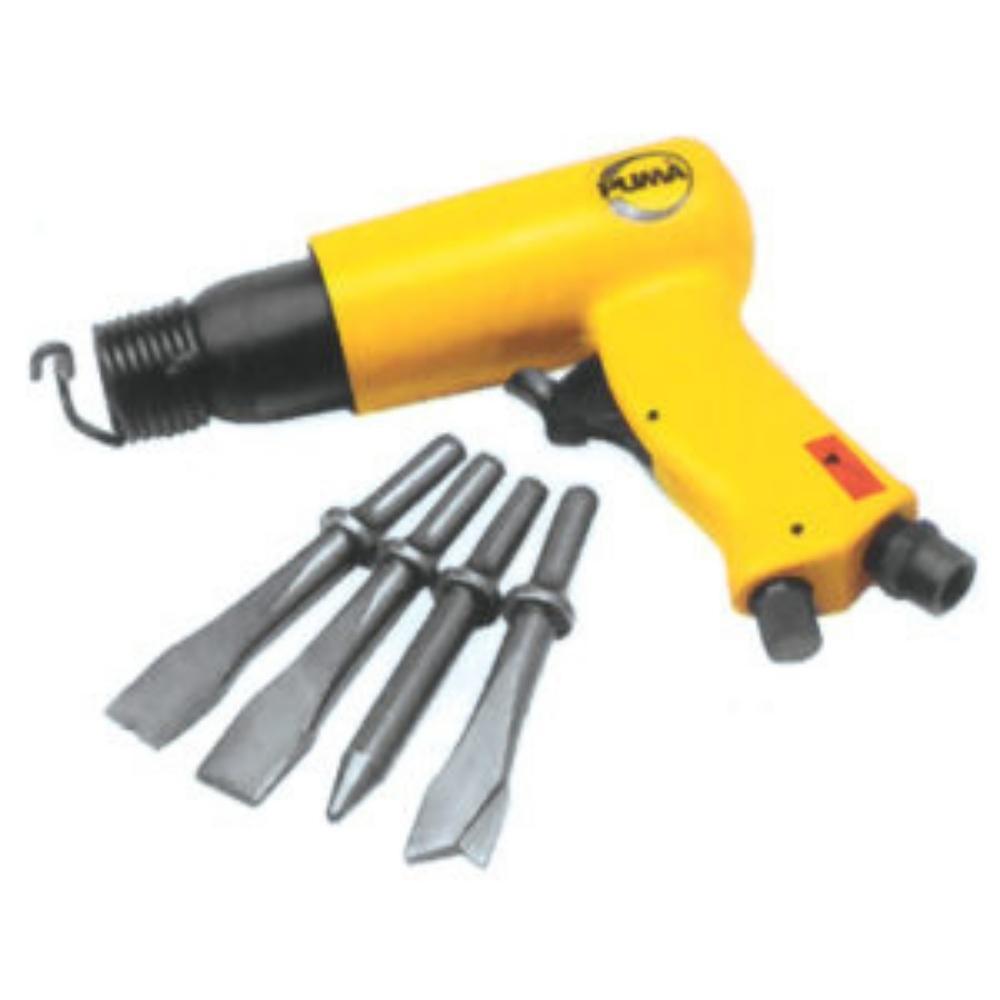 7.5” (190mm) Air Hammer With 4 Chisels (Round)