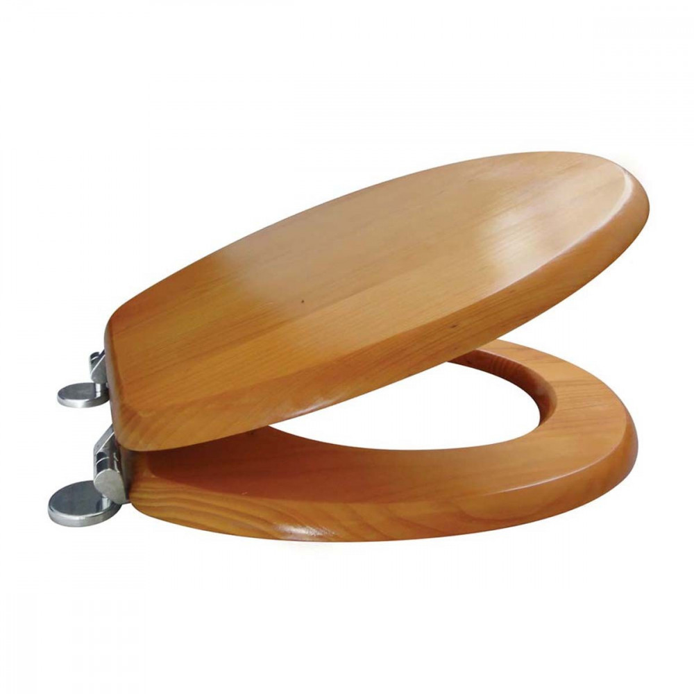 457mm Toilet Seat With Butterfly Hinges - Brown