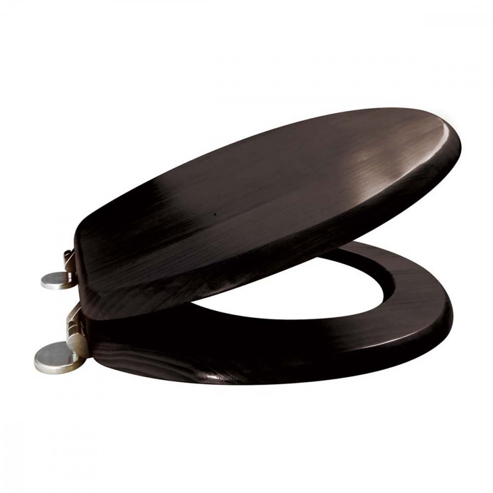 457mm Toilet Seat With Butterfly Hinges - Black