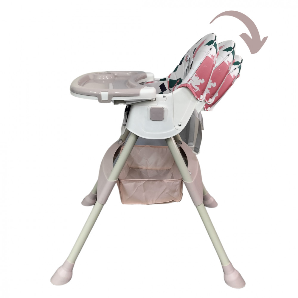 Foldable Highchair - Pink Patterned