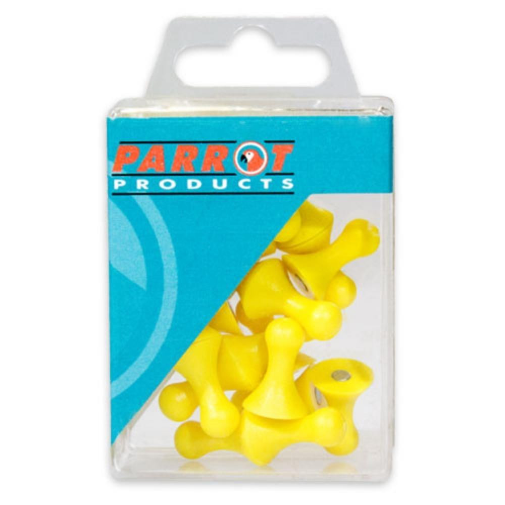 16mm Magnetic Map Pins 25/Box - Yellow