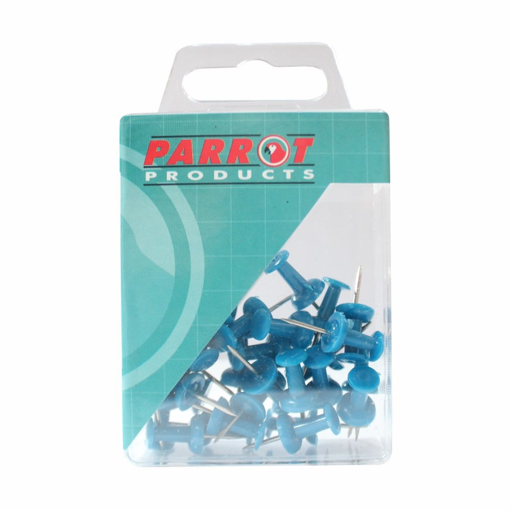 30 Pack Push Pins Blue