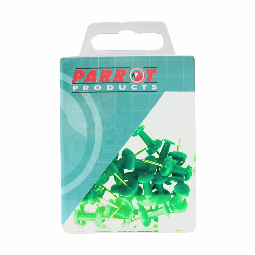 30 Pack Push Pins Green