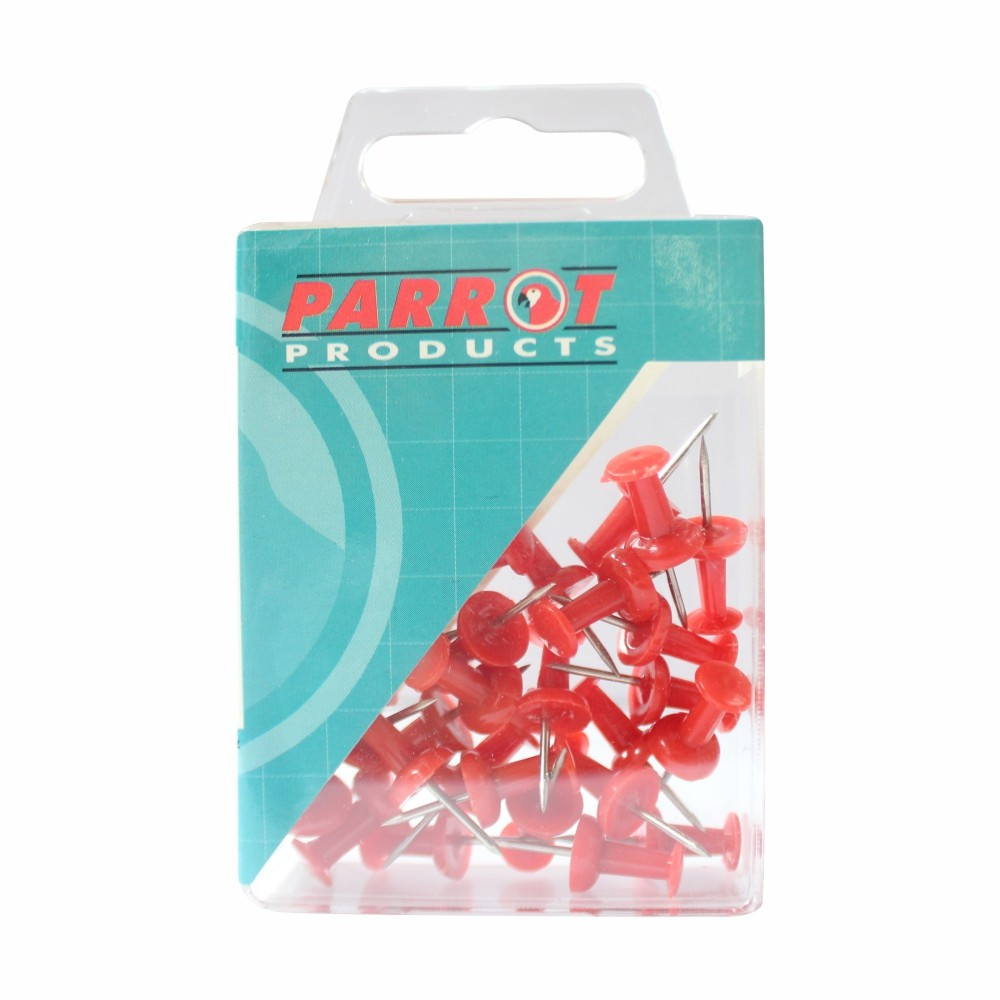 30 Pack Push Pins Red