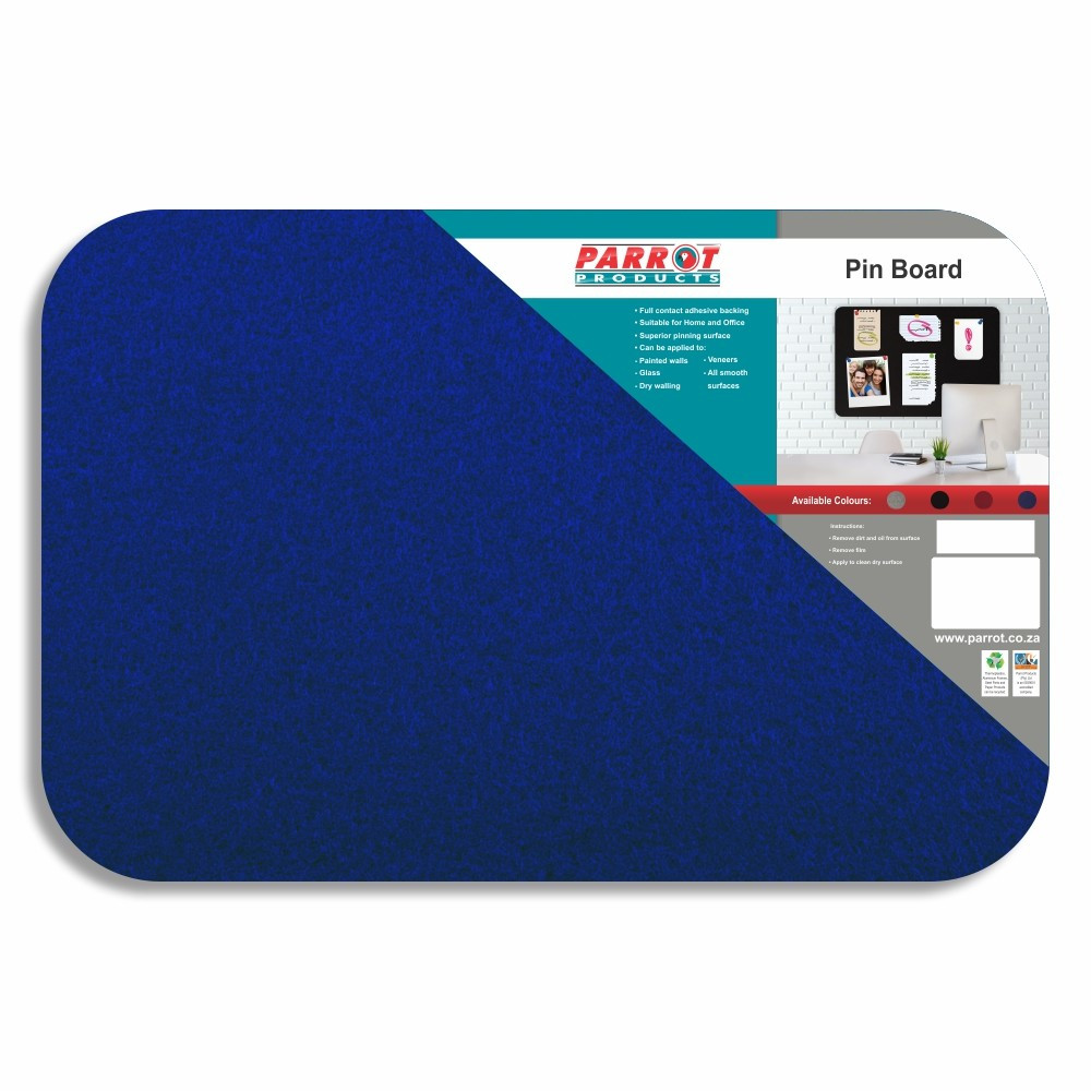 430x300mm Adhesive Pin Board No Frame Royal Blue
