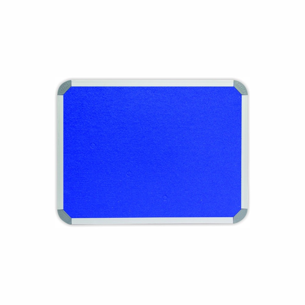Royal Blue Bulletin Board Ribbed Alluminium Frame Various Sizes
